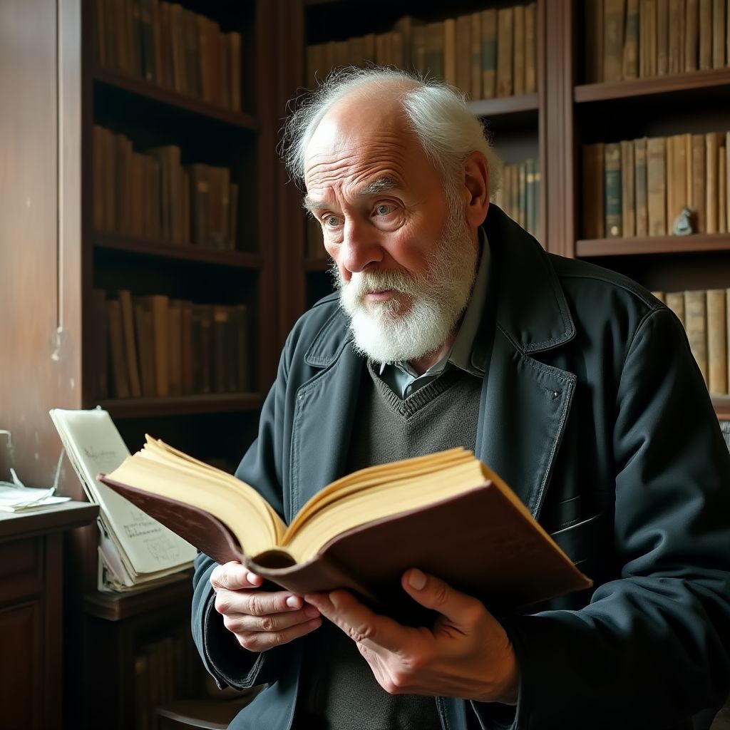 Старый библиотекарь нашёл записку в книге, а затем произошло нечто жуткое