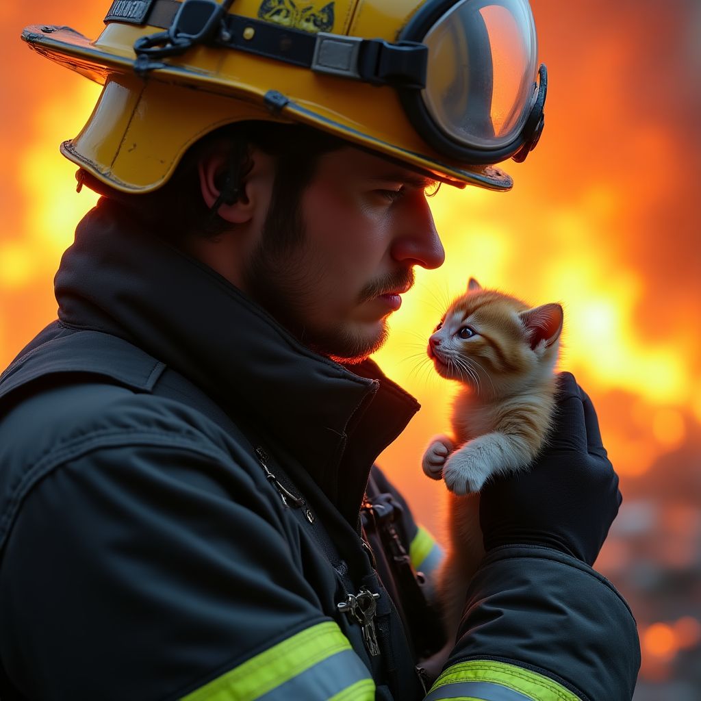 Пожарный и котёнок: ключ к разгадке тайны, которую никто не ждал